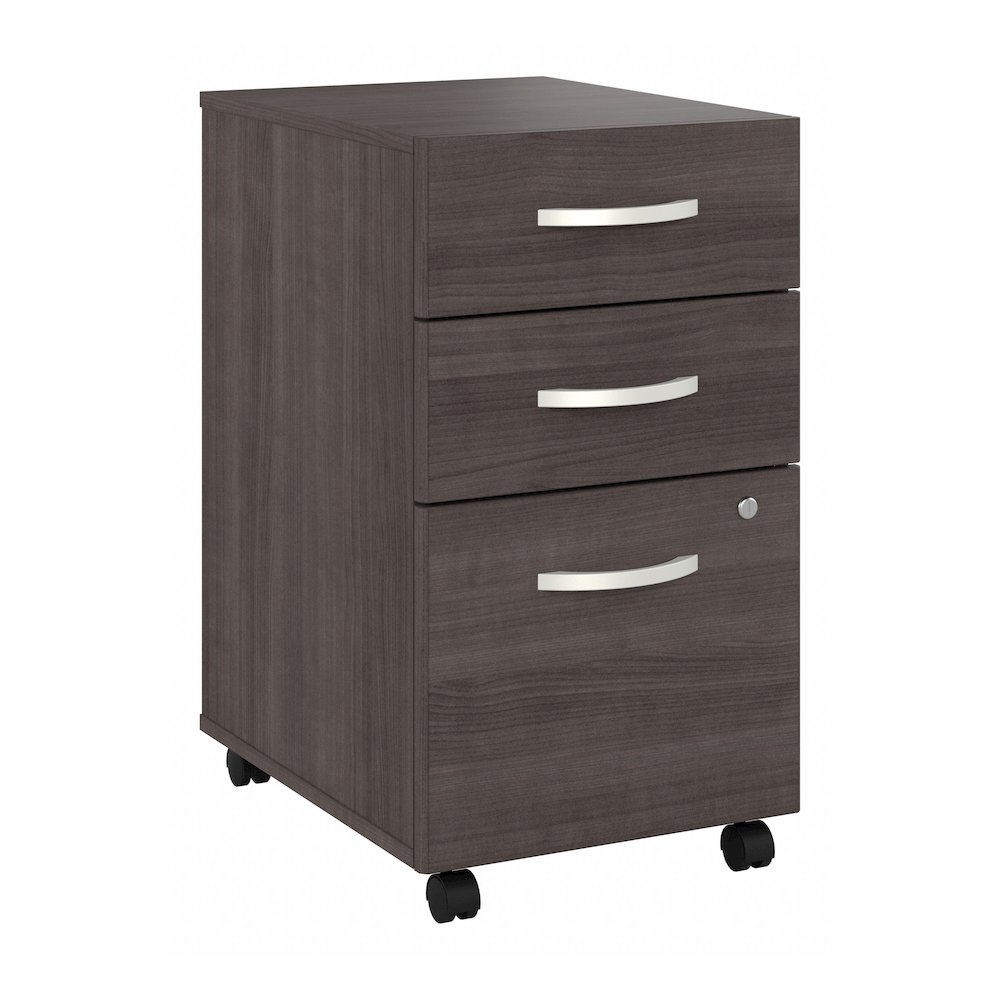 Studio C 3 Drawer Mobile File Cabinet in Storm Gray - Engineered Wood