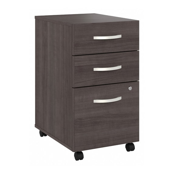 Studio C 3 Drawer Mobile File Cabinet in Storm Gray - Engineered Wood