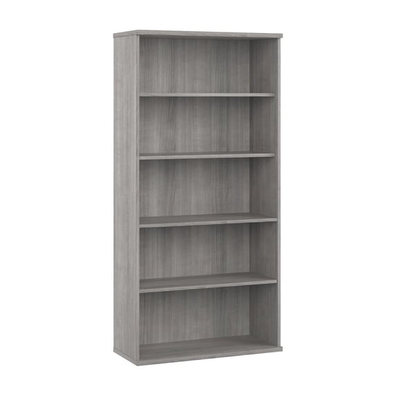 Studio C 5 Shelf Bookcase in Platinum Gray - Engineered Wood