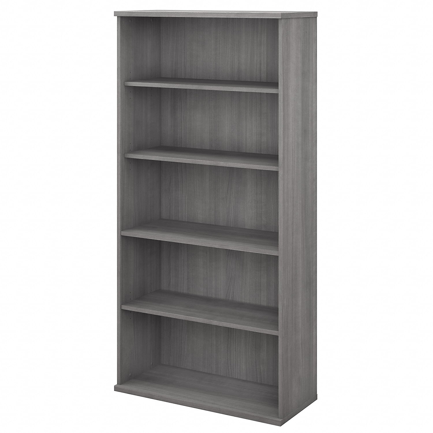 Platinum Gray 5-Shelf Adjustable Laminated Wood Bookcase