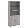 thumbnail image 1 of Studio C 5 Shelf Bookcase with Doors in Platinum Gray - Engineered Wood, 1 of 7