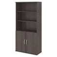 thumbnail image 1 of Studio C 5 Shelf Bookcase with Doors in Storm Gray - Engineered Wood, 1 of 5