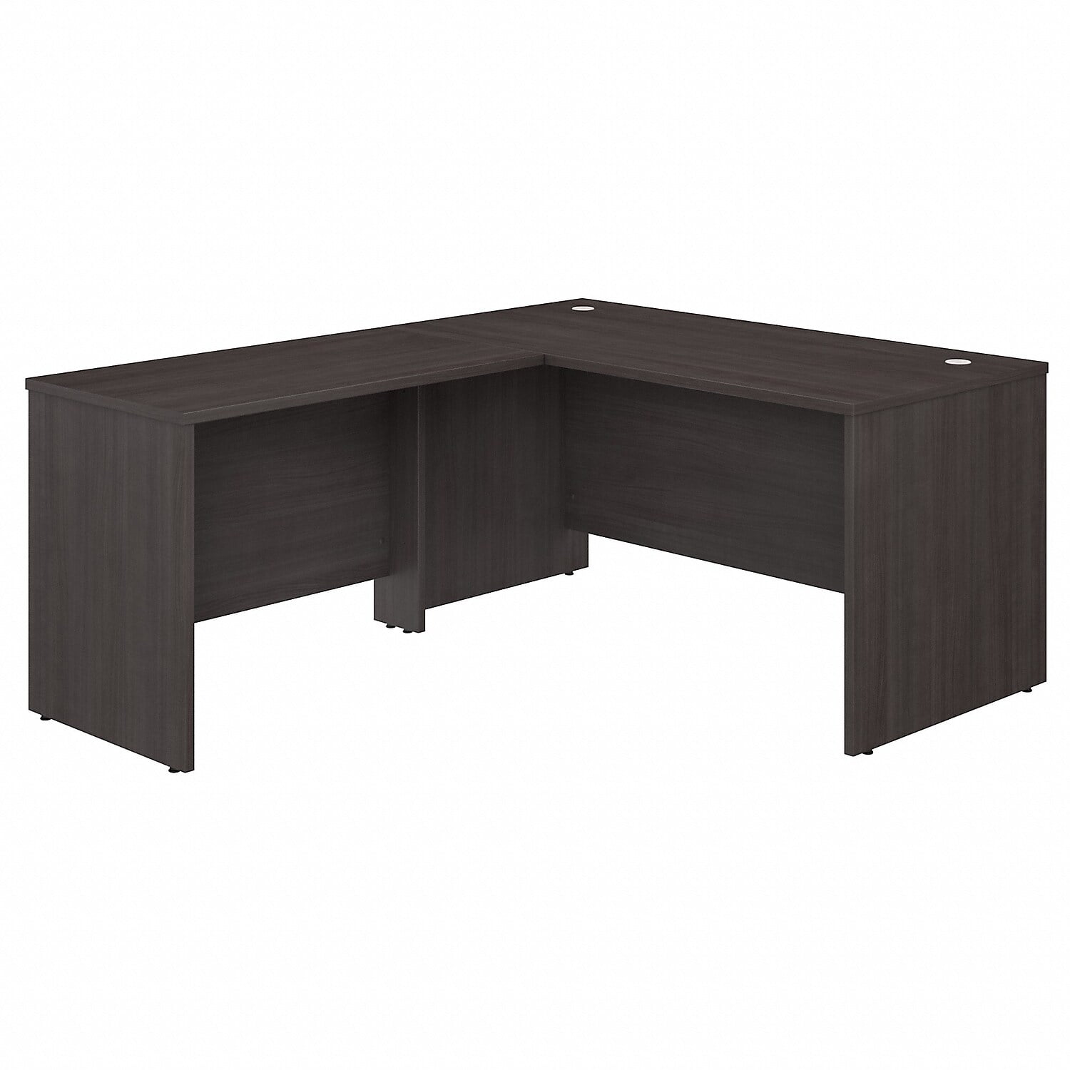Storm Gray L-Shaped Corner Desk with Return
