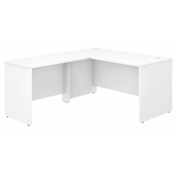 Studio C 60W x 30D L Shaped Desk with 42W Return in White - Engineered Wood