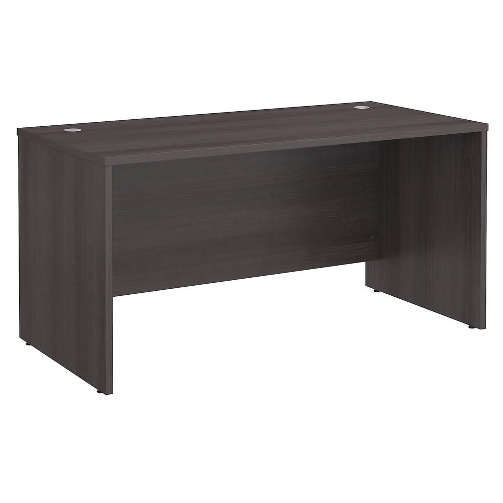 Storm Gray Rectangular Writing Desk with Cable Management