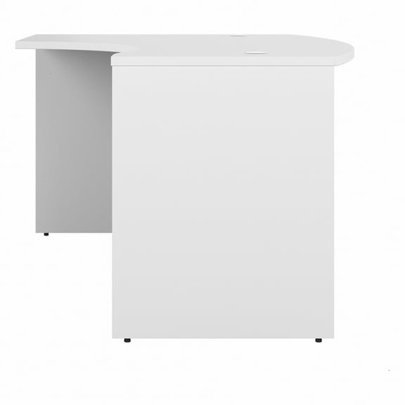 Studio C 60W x 43D Left Hand L-Bow Desk Shell in White - Engineered Wood