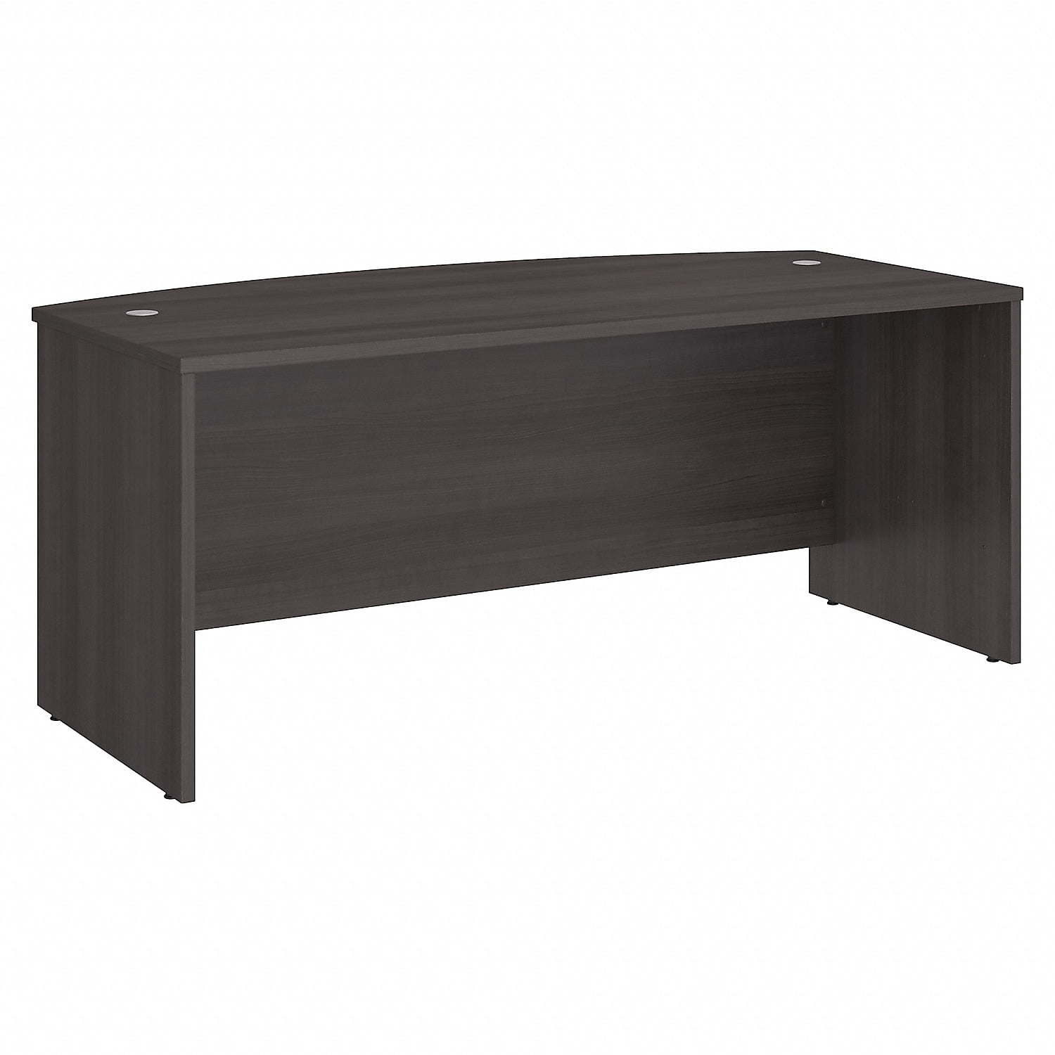 Studio C Transitional Storm Gray Home Office Desk with Filing Cabinet