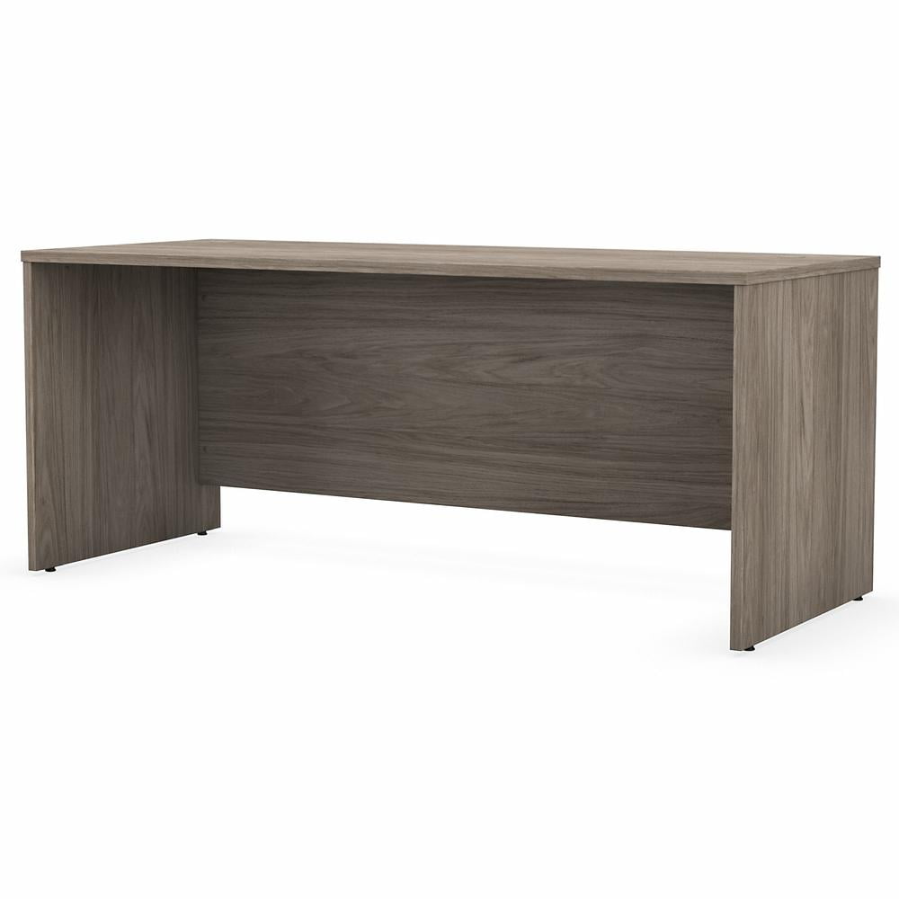Modern Hickory 72'' Wide Office Desk with Modesty Panel