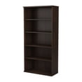 thumbnail image 1 of Studio C Tall 5 Shelf Bookcase in Black Walnut - Engineered Wood, 1 of 5