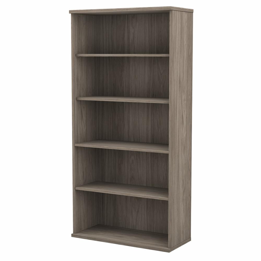 Modern Hickory 73" Adjustable 5-Shelf Wood Bookcase