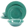 thumbnail image 1 of Studio California Mauna 12-Piece Dinnerware Set in Green Crackle Look Decal, 1 of 2