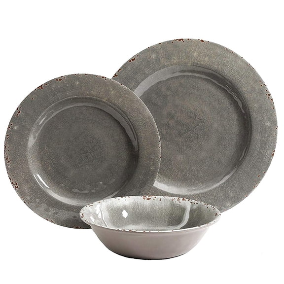 Studio California Mauna 12-Piece Dinnerware Set in Grey