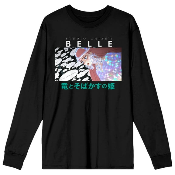 Studio Chizu's Belle Holographic Poster Art Adult Black Long Sleeve Tee