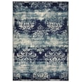 thumbnail image 1 of Studio Collection Vintage French Damask Design Contemporary Modern Area Rug Rugs 3 Different Color Options  (Damask Navy Blue, 5 x 7), 1 of 4
