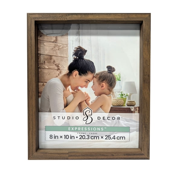 Studio Decor Linear Frame, Rustic Woodgrain, Brown, 8" x 10", 1-Pack