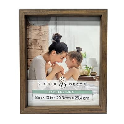 Studio Decor Linear Frame - Rustic Woodgrain - Brown - 8" x 10" - 1-Pack