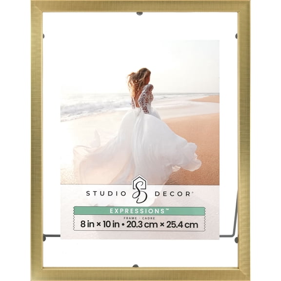 Studio Decor Expressions Float Frame - Modern Tabletop Photo Frame, Multi-Color Finish, Floats Images up to 10" x 13", 8" x 10" Display, 1 Pack