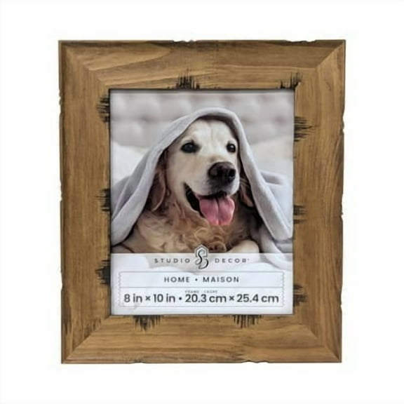 Studio Decor Home Natural Pine Frame – Rustic Wall Photo Frame - Natural Woodgrain Finish with Rough Edges - 8" x 10" Display - 1 Pack