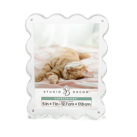 Studio Decor Expressions 5" x 7" Squiggle Acrylic Tabletop Float Frame, 6 Pack