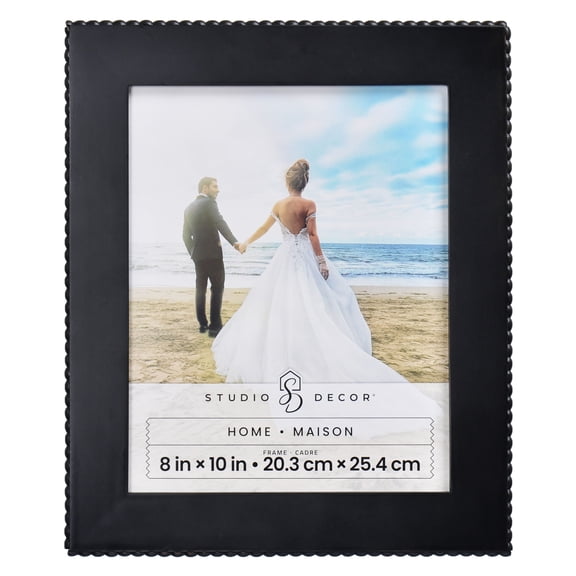 Studio Decor Picture Frame with White Mat, Classic Home Gallery Wall Art Display, Brown, 11" x 14" (16" x 20" Unmatted), 1-Pack