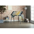 thumbnail image 1 of Studio Design Futura Craft Station Tempered Silver Blue Glass Drawing Table, 1 of 9