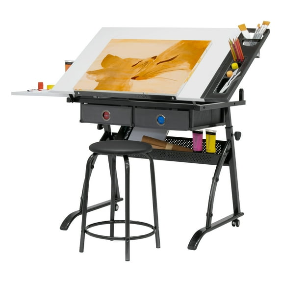 Studio Designs Core Drafting Table and Stool 2 Pc. Craft and Drawing Center