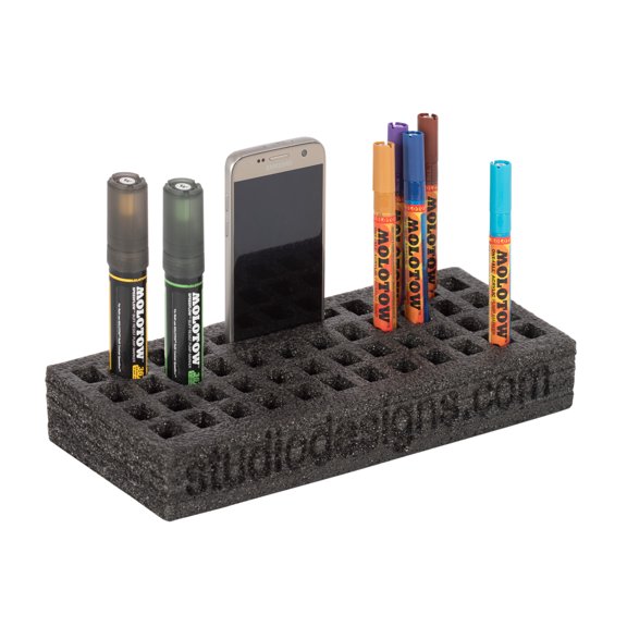Studio Designs Dark Gray Foam Craft Storage Marker Organizer, 2-Pack, Regular