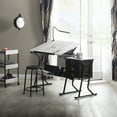 thumbnail image 1 of Studio Designs Eclipse Ultra Center/Drawing Table with Angle Adjustable Top, Storage Drawers with Stool 2 Piece Set, 1 of 11