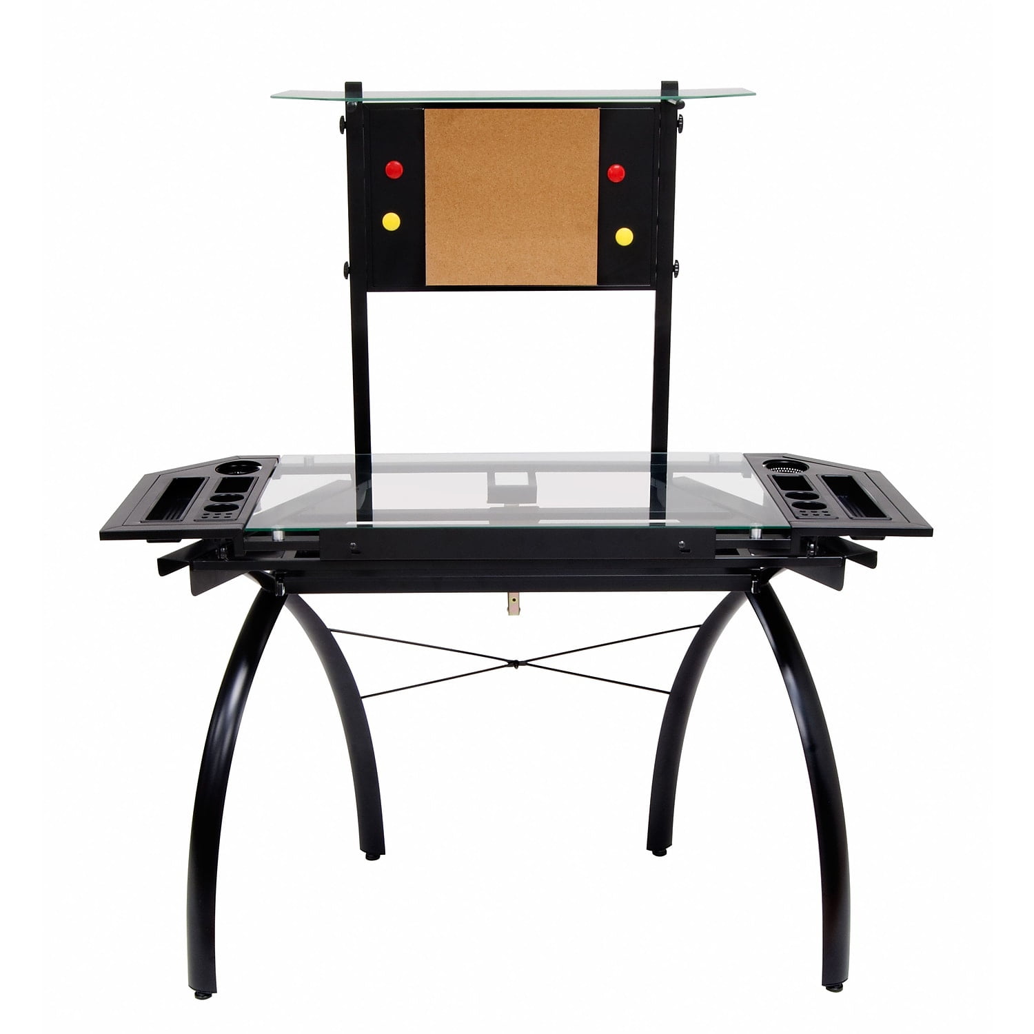 Studio Designs Futura Glass and Metal Drafting Table Tower