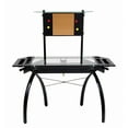 thumbnail image 1 of Studio Designs Futura Glass and Metal  Drafting Table Tower Black/Clear Glass 10067, 1 of 14