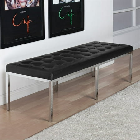 Studio Designs Home 72044 60 in. Lintel Tufted Bench, Ebony