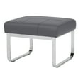 thumbnail image 1 of Studio Designs Home Allure Modern Blended Leather Ottoman, Gray, 1 of 8