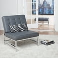 thumbnail image 1 of Studio Designs Home Ashlar Bonded Leather Accent Chair in Smoke Gray, 1 of 5