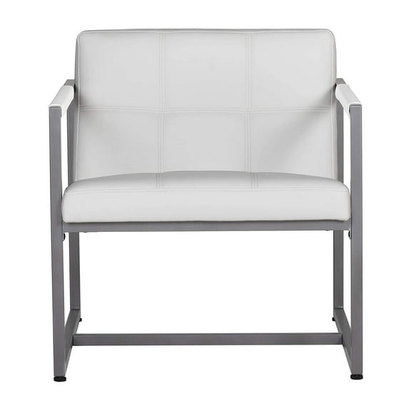 Studio Designs Home Camber Mid-Century Modern Accent Chair in White