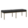 thumbnail image 1 of Studio Designs Home Camber Modern Metal and Leather 60 Inch Wide Bench Bronze/Black, 1 of 5
