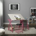 thumbnail image 1 of Studio Designs Home Office Comet Center with Stool - Pink/Spatter Gray, 1 of 10