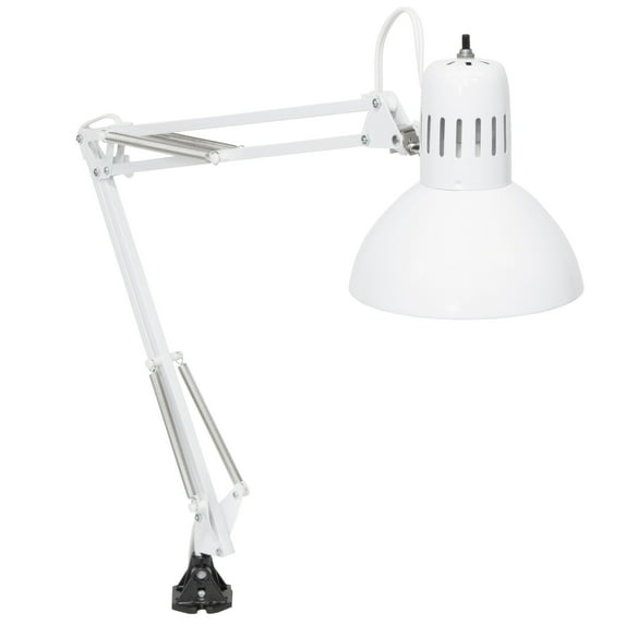 Studio Designs Metal Adjustable Desk Lamp with LED Bulb and Clamp Base