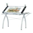 thumbnail image 1 of Studio Designs Futura Craft Station Drafting, Craft Table with 9.5"W Folding Shelf and 35.5" W Glass Adjustable Angle Top, 1 of 11