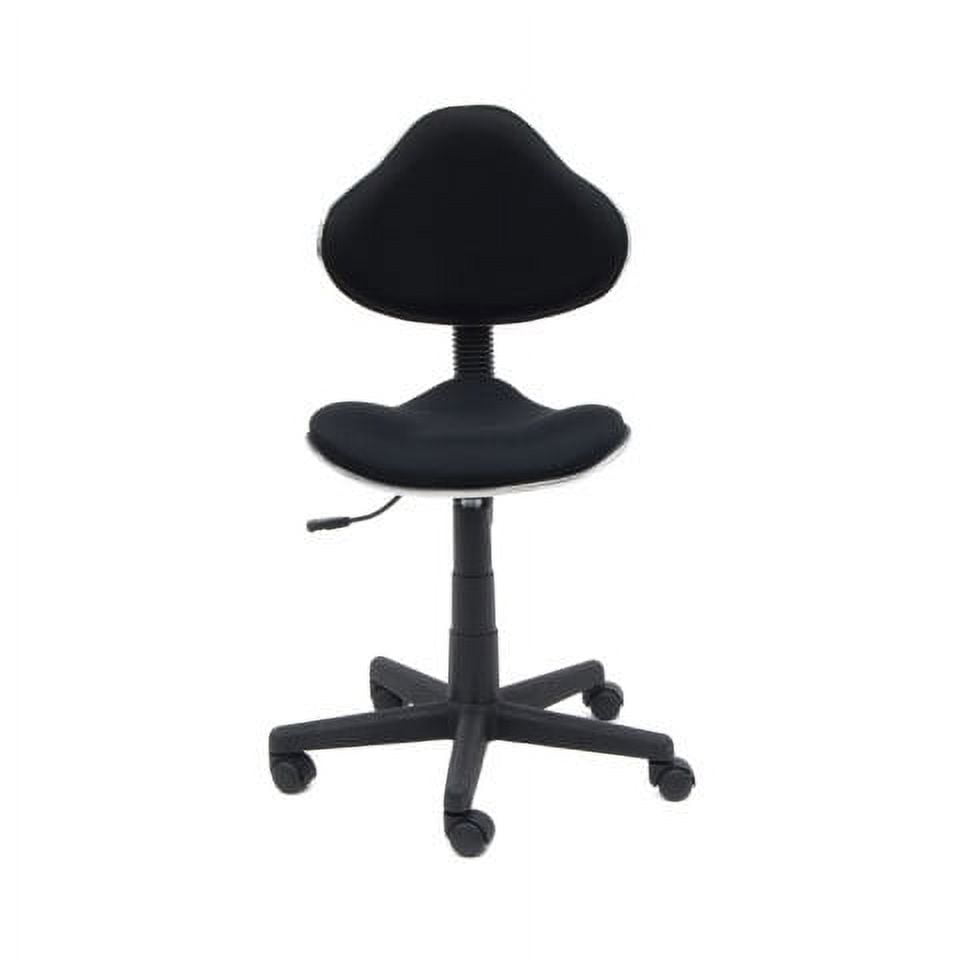 Mode Black Armless Swivel Task Chair with Adjustable Height