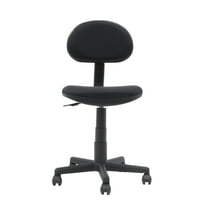 Studio Designs Pneumatic Swivel Deluxe Task Chair with Height Adjustable Seat in Black