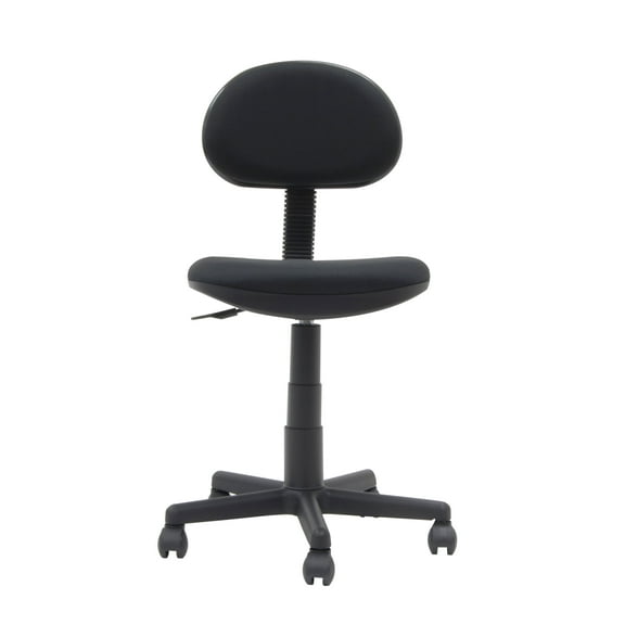 Studio Designs Pneumatic Swivel Deluxe Task Chair with Height Adjustable Seat in Black