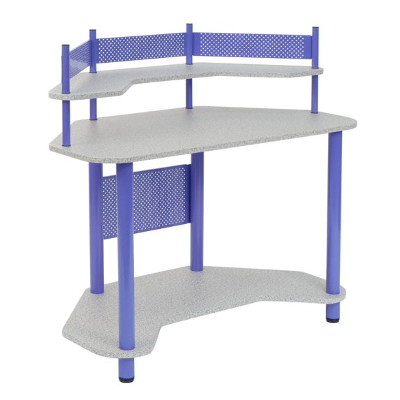 Studio Designs Small Spaces Corner Computer Office Study Desk Workspace, Purple