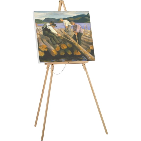 Studio Designs Wood A-Frame Tripod Display Easel Stand  Adjustable Wooden Art Stand for Canvas, Painting, Signage, Posters, Wedding Dcor & Event Displays, Natural Wood