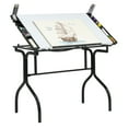 thumbnail image 1 of Studio Designs  Folding Craft Station with Adjustable Top and Storage Trays Black/White, 1 of 15