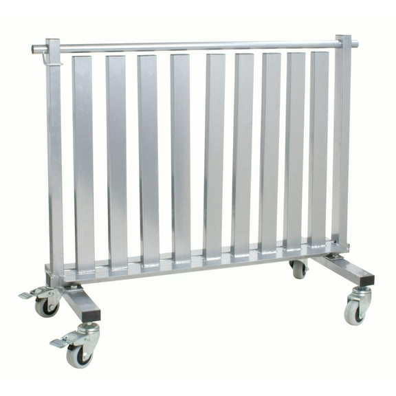 Studio Dumbbell Rack with Casters, 1100 Pound Capacity, Silver