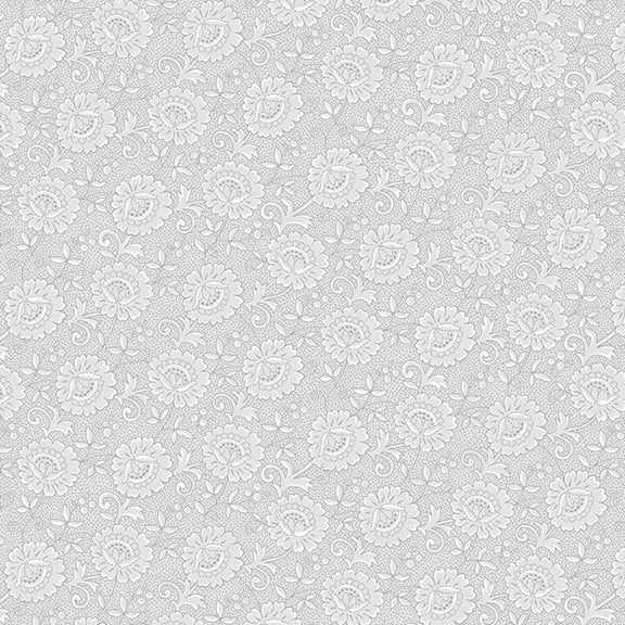 Studio E Cream & Sugar IX Floral Style Gray Cotton Fabric By Yard
