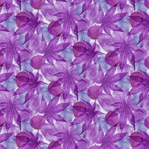 Studio E Fabrics Butterfly Vortex 4814-55- Leaves - Purple 100% Cotton Fabric sold by the yard