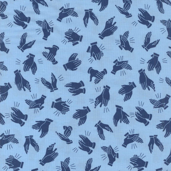 Studio E Fabrics Essential Heroes Clapping Hands Medium Blue