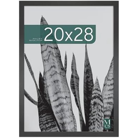 Studio Gallery 20x28 Poster Frame Black Woodgrain Engineered Wood, Vertical & Horizontal Wall Hanging Large Picture Frame for Photos, Posters & Art Prints (1-Pack)