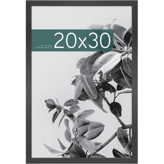 Studio Gallery 20x30 Poster Frame Black Woodgrain Engineered Wood, Vertical & Horizontal Wall Hanging Large Picture Frame for Photos, Posters & Art Prints (1-Pack)